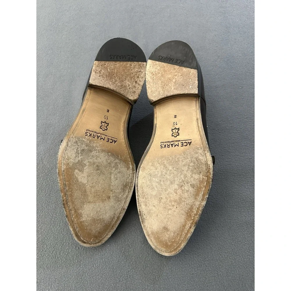 Ace Marks Made In Italy Double Monk Strap Dress Shoes 10D $349 MSRP